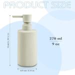 ARTWIND Liquid Soap Dispenser 2 Pack, 8.5oz Matte Beige Lotion Hand Sanitizer Soap Dispenser with Easy-to-Press Pump for Bathroom & Kitchen Countertop Refillable