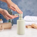 ARTWIND Liquid Soap Dispenser 2 Pack, 8.5oz Matte Beige Lotion Hand Sanitizer Soap Dispenser with Easy-to-Press Pump for Bathroom & Kitchen Countertop Refillable