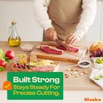 Riveira Premium Maple/Cherry/Walnut Wood Cutting Board – Versatile and Durable: Set Of 3 Pcs Rectangular Wooden Cutting Board – Natural Wooden Cutting Boards For Kitchen - Complete Cutting Boards