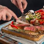 KITWARE Rose Gold Steak Knife Set, 6-Piece, 4.5 Inch Serrated, Stainless Steel Tableware Cutlery for Vegetables, Meat, Bread and Butter