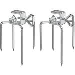 Onlyfire 6102 Stainless Steel Grill Rotisserie Forks(1-Pair)-Fits for Weber 3/8" and 5/16" Square Spit Rods