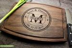 Custom Engraved Hardwood Cutting Board for Couples