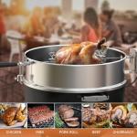 Onlyfire 6102 Stainless Steel Grill Rotisserie Forks(1-Pair)-Fits for Weber 3/8" and 5/16" Square Spit Rods