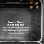 Kenmore 5.2 cu ft. Rear Control Electric Range with 4 Cooktop Elements-Steam Oven & Hidden Bake for Easy Cleaning-Ultra-Durable Chrome Racks & Storage Drawer, Black