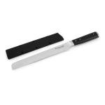 KitchenAid Gourmet Forged Triple Rivet Bread Knife with Custom-Fit Blade Cover, 5-inch, Sharp Kitchen Knife, High-Carbon Japanese Stainless Steel Blade, Black