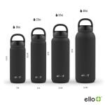 Ello Cooper Twist 22oz Stainless Steel Water Bottle with Chug Lid | Leak Proof Double Walled and Vacuum Insulated | Fits Car Cupholder | Built in Carry Loop | Dishwasher Safe | White Marble