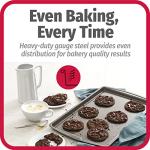 GoodCook Everday Nonstick Carbon Steel 17 x 11-Inch Baking Sheet Set, 2 Pack – Medium Sized Carbon Steel Cooking Pans, Bakeware Set, Cookie Sheets for Baking, Oven Pan Set