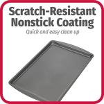 GoodCook Everday Nonstick Carbon Steel 17 x 11-Inch Baking Sheet Set, 2 Pack – Medium Sized Carbon Steel Cooking Pans, Bakeware Set, Cookie Sheets for Baking, Oven Pan Set