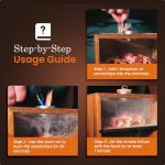 Bon Apperoo™ 4-Glass Culinary Smoker Box with Torch | Portable Cold Food and Cocktail Infuser | Indoor Whiskey and Bourbon Smoking Kit | Ideal for Drinks and Charcuterie | Butane Not Included