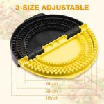 TOPCAPAK 3-in-1 Tortilla Sealer - 6, 8, 10 inch Adjustable Tortilla Crimper | Versatile Quesadilla Crimper for Quick Sealing Tacos, Burritos, Empanadas, Roti, and More | Dishwasher Safe