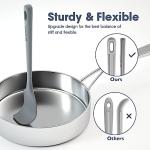 ChefAide 4 Pieces Silicone Spatula Set, Food Grade Rubber Spatula, Upgrade Strong Handle with Ergonomic Grip, Heat Resistant for Nonstick Cookware, Cooking