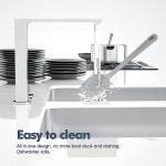 ChefAide 4 Pieces Silicone Spatula Set, Food Grade Rubber Spatula, Upgrade Strong Handle with Ergonomic Grip, Heat Resistant for Nonstick Cookware, Cooking