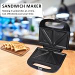 NPYELP Sandwich Maker 800W Sandwich Press with Non-stick Plates, Double-Sided Heating, Easy Clean and Store Perfect for Cooking French Toast, Omelet, Grilled Cheese, Panini