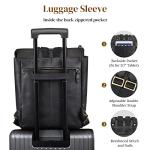 S-ZONE Genuine Leather Backpack Purse for Women Men Vintage Rucksack Handbag Travel Daypack