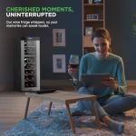 NutriChef 18 Bottle Wine Fridge - Dual Zone Wine Chiller, Adjustable Temperature 41°F to 64°F, Ultra Quiet Operation, Free Standing Wine Cooler For Home, & Office, 32 x 11 x 26 IN (Black)