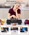 95KPa Vacuum Sealer, Commercial Fully Automatic Food Sealer - 10-in-1 System with Auto Pop-Up Cover