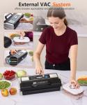 95KPa Vacuum Sealer, Commercial Fully Automatic Food Sealer - 10-in-1 System with Auto Pop-Up Cover