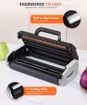 95KPa Vacuum Sealer, Commercial Fully Automatic Food Sealer - 10-in-1 System with Auto Pop-Up Cover