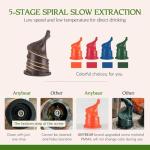 Anybear Cold Press Juicer, 200W Slow Masticating Juicer 4.3" Large Feed Chute Fit Whole Fruits Vegetables | Heavy Duty Auger | Tritan Materials | BPA Free | Easy to Clean (Silver)