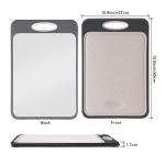 FBERS Double-Sided Cutting Board 304 Stainless Steel Cutting Board and Wheat Straw Large Chopping Board for Kitchen 16X11X0.78 Inch for Fruit, Vegetables, Meat, Easy to Clean, 3.9lb (dark black)1