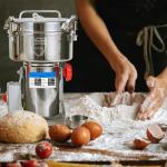 Greatrue 2000g Electric Grain Mill Grinder, 304 Stainless Steel Flour Mill, 3600W High Speed Spice Grinder, Electric Grain Mill for Dry Wheat, Oats, Corn, Pepper and Coffee Beans