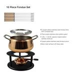 Swissmar Peak 10-Piece Copper-Plated Stainless Steel Fondue Set - Ideal for Oil & Broth Fondue - Perfect for Kitchen Collection & Wedding Gift Giving - 1.25 Liter / 1.32 Quarts