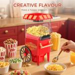 OSTBA 1200W Air Popper Popcorn Maker, 12 Cups Hot Air Popcorn Popper Electric with Retro Design, Oil-Free Popcorn Machine with Butter Tray, One-Button Control, Home & Party Use