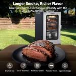 EAST OAK Ridgewood Pro Max Electric Smoker with Leg Kit, Built-in Meat Probe &Side Wood Chip Loader | Up to 6× Longer Smokes, Adjustable Temperature Control | Smoke More with 725 sq in Cooking Area