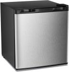 Antarctic Star Upright Freezer 1.1 Cu.ft, Compact Mini Freezer with Reversible Single Door, Temperature Control, Removable Shelves, Small freezer Stainless Steel for Home, Silver