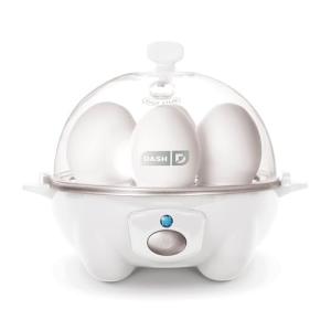 DASH Rapid Egg Cooker: 6 Egg Capacity Electric Egg Cooker for Hard Boiled Eggs, Poached Eggs, Scrambled Eggs, or Omelets with Auto Shut Off Feature - White (DEC005WH)