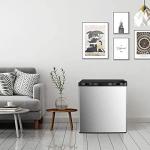 Antarctic Star Upright Freezer 1.1 Cu.ft, Compact Mini Freezer with Reversible Single Door, Temperature Control, Removable Shelves, Small freezer Stainless Steel for Home, Silver