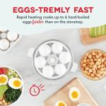 DASH Rapid Egg Cooker: 6 Egg Capacity Electric Egg Cooker for Hard Boiled Eggs, Poached Eggs, Scrambled Eggs, or Omelets with Auto Shut Off Feature - White (DEC005WH)