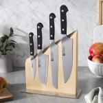 ZWILLING Pro Magnetic Knife Block Set - Made in Germany - 5 Piece, Birchwood Block