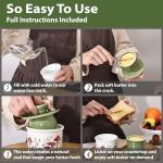 Mushroom Butter Crock - French Style Ceramic Butter Keeper and Butter Dish with Lid, Red and White Butter Holder for Countertop Storage, Airtight Container for Soft, Spreadable Butter