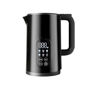 Electric Kettle with Temperature Control, 304 Stainless Steel 1.7L| 5 Presets for Baby Milk, Coffee, Tea | 2H Keep Warm,Cordless Temperature-Controlled Coffee Kettle,Black