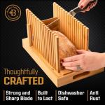 Bread Knife - 10 inch Serrated Stainless Steel Cutter with Non-Slip Handle for Sourdough, Artisan Loaves, Baguettes, Bagels, Cakes & Pastries - Long Serrated Kitchen Knife for Bread, Meat & Carving