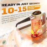 Handheld Steam Cleaner for Home & Car Use, Fast Heating 3-Level Adjustable Pressurized Steamer for Cleaning with 14 pcs Accessories, Continuous Steam Cleaner for Windows, Floor, Grout, Upholstery