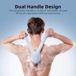 Oh,XIYU. Electric Body Brush Back Scrubber for Shower, Waterproof Long Dual Handle Power Body Scrubber with 3 Heads, Rechargeable Bath Brush & 2 Speeds, for Cleansing, Exfoliating and Massaging Skin