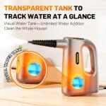 Handheld Steam Cleaner for Home & Car Use, Fast Heating 3-Level Adjustable Pressurized Steamer for Cleaning with 14 pcs Accessories, Continuous Steam Cleaner for Windows, Floor, Grout, Upholstery