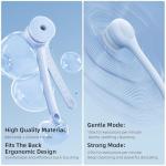 Oh,XIYU. Electric Body Brush Back Scrubber for Shower, Waterproof Long Dual Handle Power Body Scrubber with 3 Heads, Rechargeable Bath Brush & 2 Speeds, for Cleansing, Exfoliating and Massaging Skin