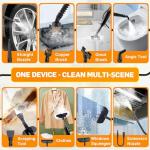 Handheld Steam Cleaner for Home & Car Use, Fast Heating 3-Level Adjustable Pressurized Steamer for Cleaning with 14 pcs Accessories, Continuous Steam Cleaner for Windows, Floor, Grout, Upholstery
