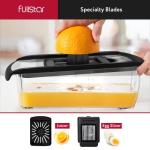 Fullstar Mandoline Slicer for Kitchen, Fruit Cutter, Cheese Grater, Cucumber Slicer, Veggie Spiralizer, Food Cutter & Kitchen Gadgets & Gifts with Safety Glove (11 in 1, Stainless Steel)