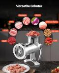 VEVOR Manual Stainless Steel Meat Grinder, 1.8" Clamp, 2 Grinding Plates, Sausage Stuffer, Ideal for Home Kitchen Restaurant Butcher’s Shop