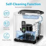 Aeitto Ice Makers Countertop, 9 Ice Cubes Release in 6 Mins, 26Lbs/24H, 2 Sizes of Bullet Ice Machine,Self-Cleaning Portable Ice Maker with Ice Scoop and Basket for Home Kitchen Office RV Bar, Black