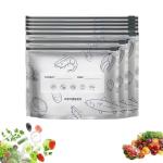 Reusable Aluminum Foil Freshness Seal Bags – Your Kitchen's New Best Friend, Stand up Freezer Bags with Zipper Lock Label, Freezer Safe & Leak Proof Stand up Storage Bag(20PCS,L)