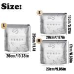 Reusable Aluminum Foil Freshness Seal Bags – Your Kitchen's New Best Friend, Stand up Freezer Bags with Zipper Lock Label, Freezer Safe & Leak Proof Stand up Storage Bag(20PCS,L)