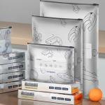 Reusable Aluminum Foil Freshness Seal Bags – Your Kitchen's New Best Friend, Stand up Freezer Bags with Zipper Lock Label, Freezer Safe & Leak Proof Stand up Storage Bag(20PCS,L)