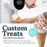 BLIZZEE Soft Serve Ice Cream Machine 1.25Qt | No Pre-Freezing Automatic Ice Cream Maker | Built-In Compressor | LED Digital Display | Perfect for Soft Serve, Frozen Yogurt, Dairy Free Options and More