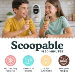 BLIZZEE Soft Serve Ice Cream Machine 1.25Qt | No Pre-Freezing Automatic Ice Cream Maker | Built-In Compressor | LED Digital Display | Perfect for Soft Serve, Frozen Yogurt, Dairy Free Options and More