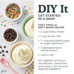 BLIZZEE Soft Serve Ice Cream Machine 1.25Qt | No Pre-Freezing Automatic Ice Cream Maker | Built-In Compressor | LED Digital Display | Perfect for Soft Serve, Frozen Yogurt, Dairy Free Options and More